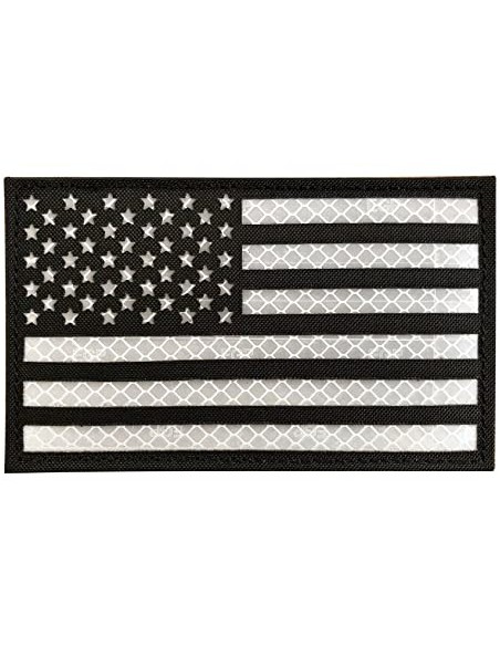 Parche Bandera USA infrarrojo IR Blanco y Negro