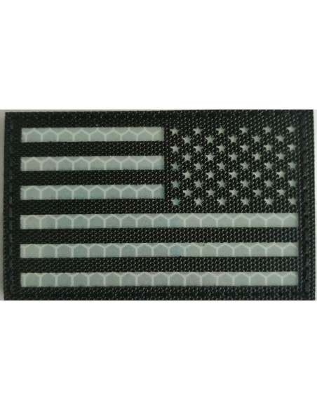 Parche invertido Bandera USA infrarrojo IR Blanco y Negro