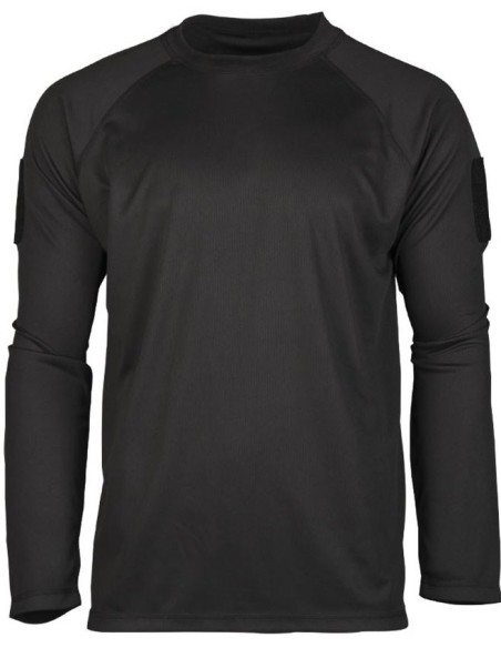 Mil-Tec - Camiseta táctica de manga larga de secado rápido - Negra