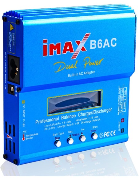 Cargador Bateria Imax B6ac Balanceador Lipo/Life/Nimh 80w Negro