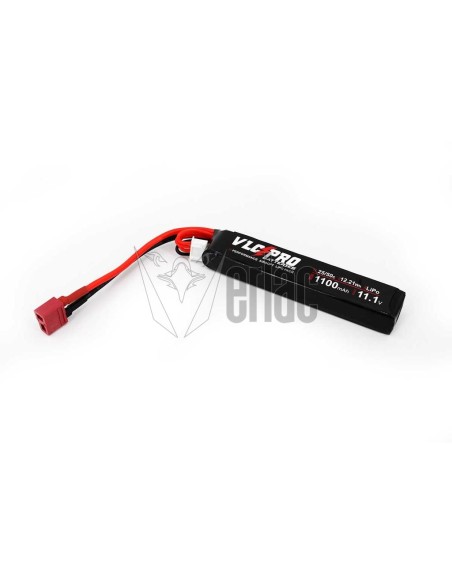 Bateria Vlc Pro Lipo 11.1v 1100mah 25c/50c 1stick T-Dean Negra