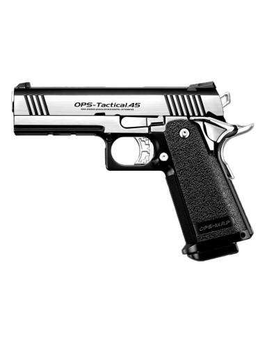 PISTOLA MARUI HI-CAPA DUAL STAINLESS GAS NEGRO-PLATA