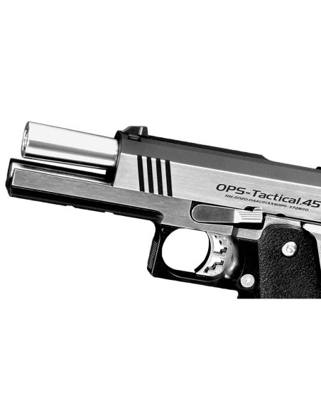 PISTOLA MARUI HI-CAPA DUAL STAINLESS GAS NEGRO-PLATA